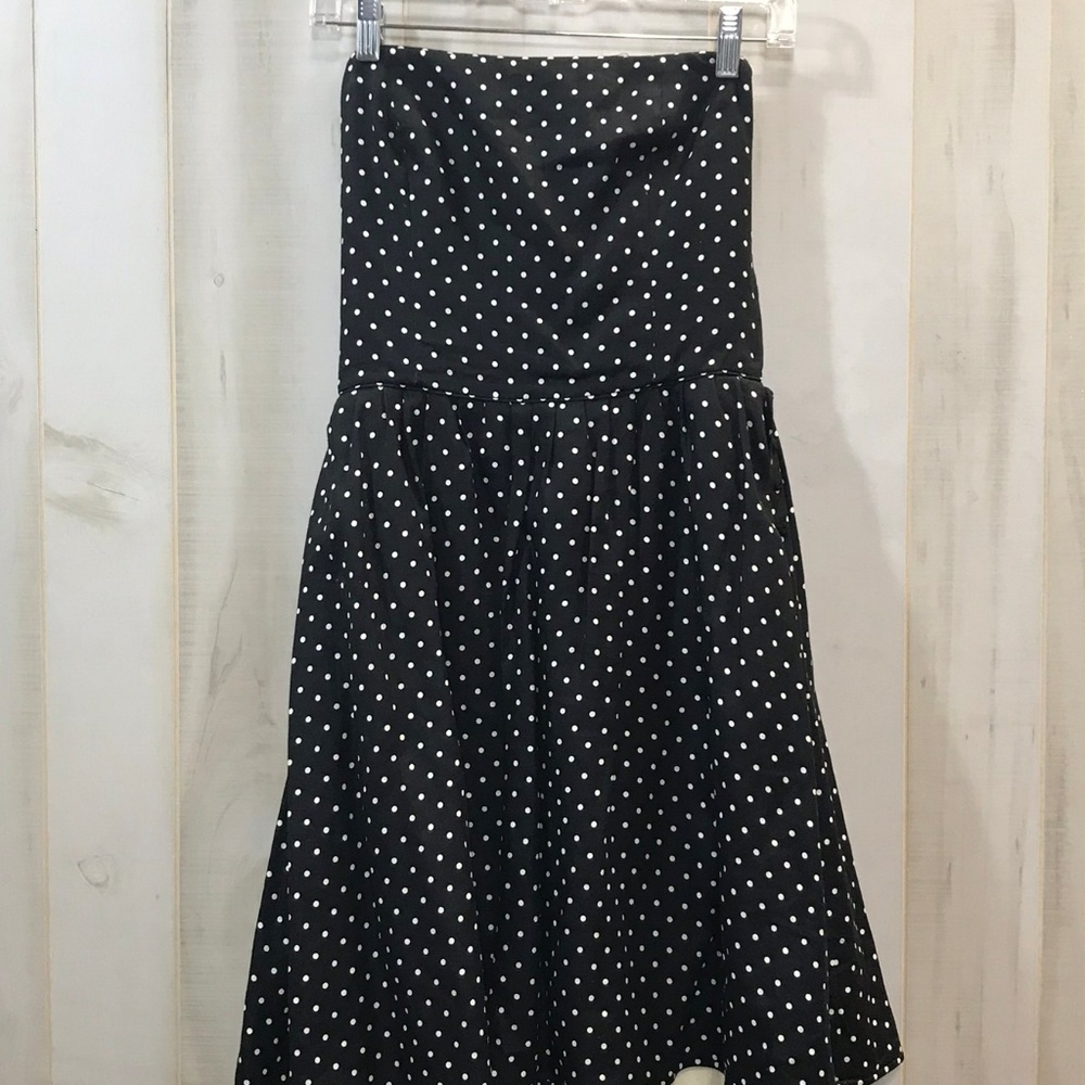 Vintage Valentino Night Black White Polka Dress - Picture 4 of 4